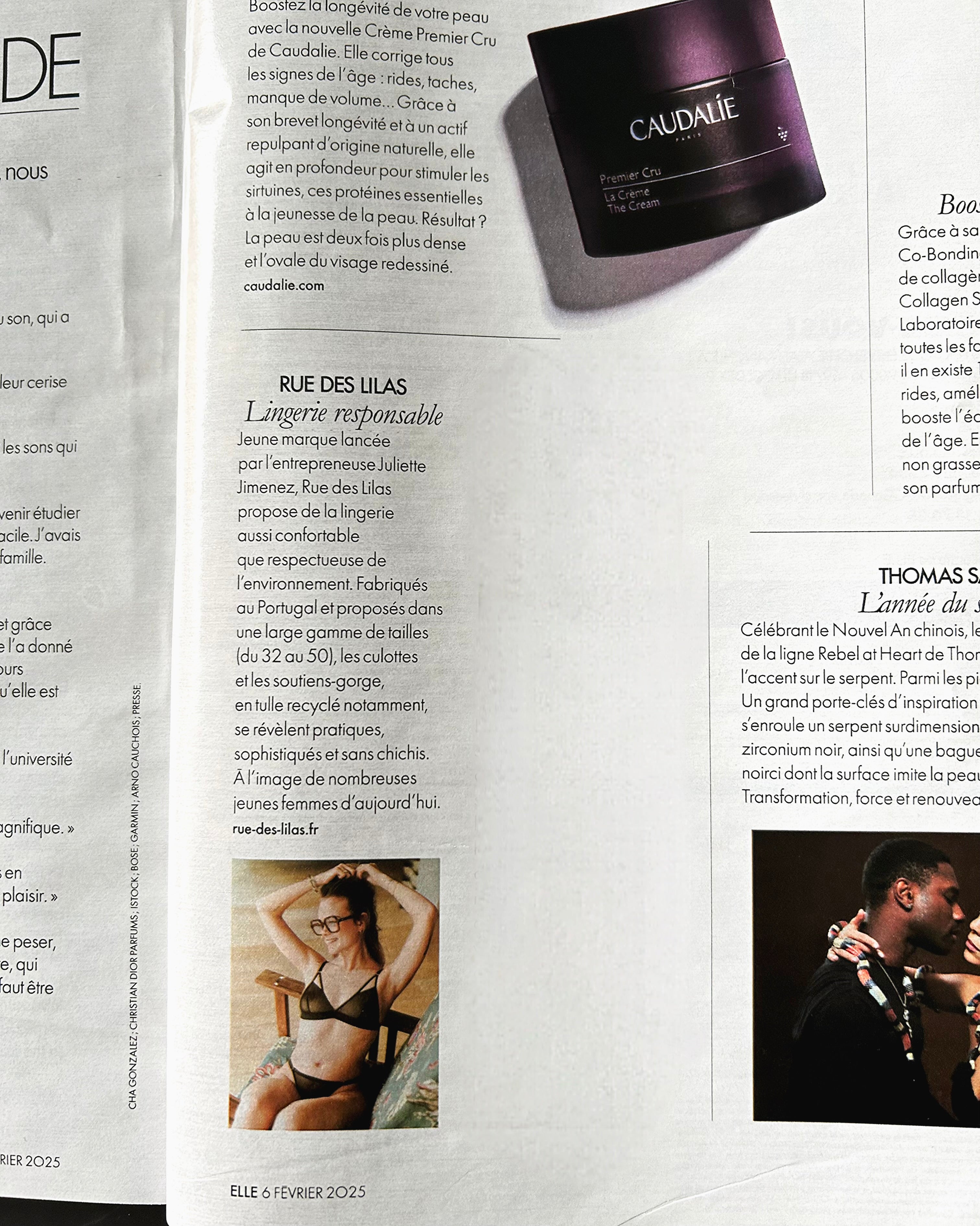 article dans le magasine ELLE février 2025