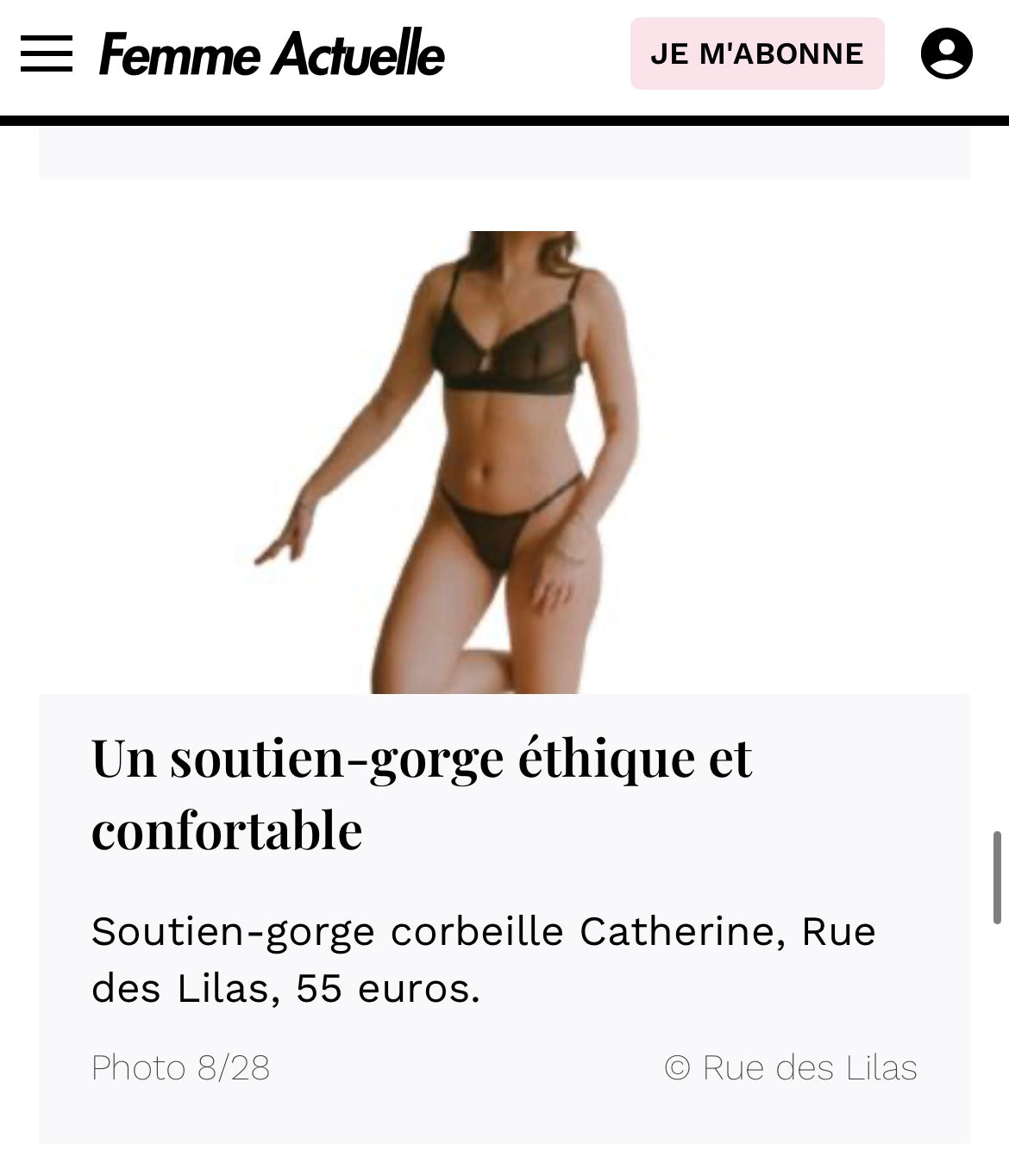 article de presse en ligne femme actuelle