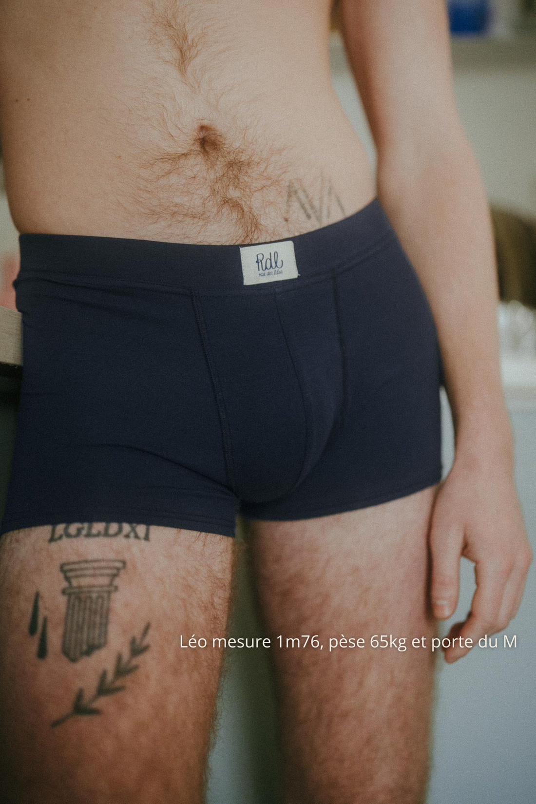 boxer bleu marine de face