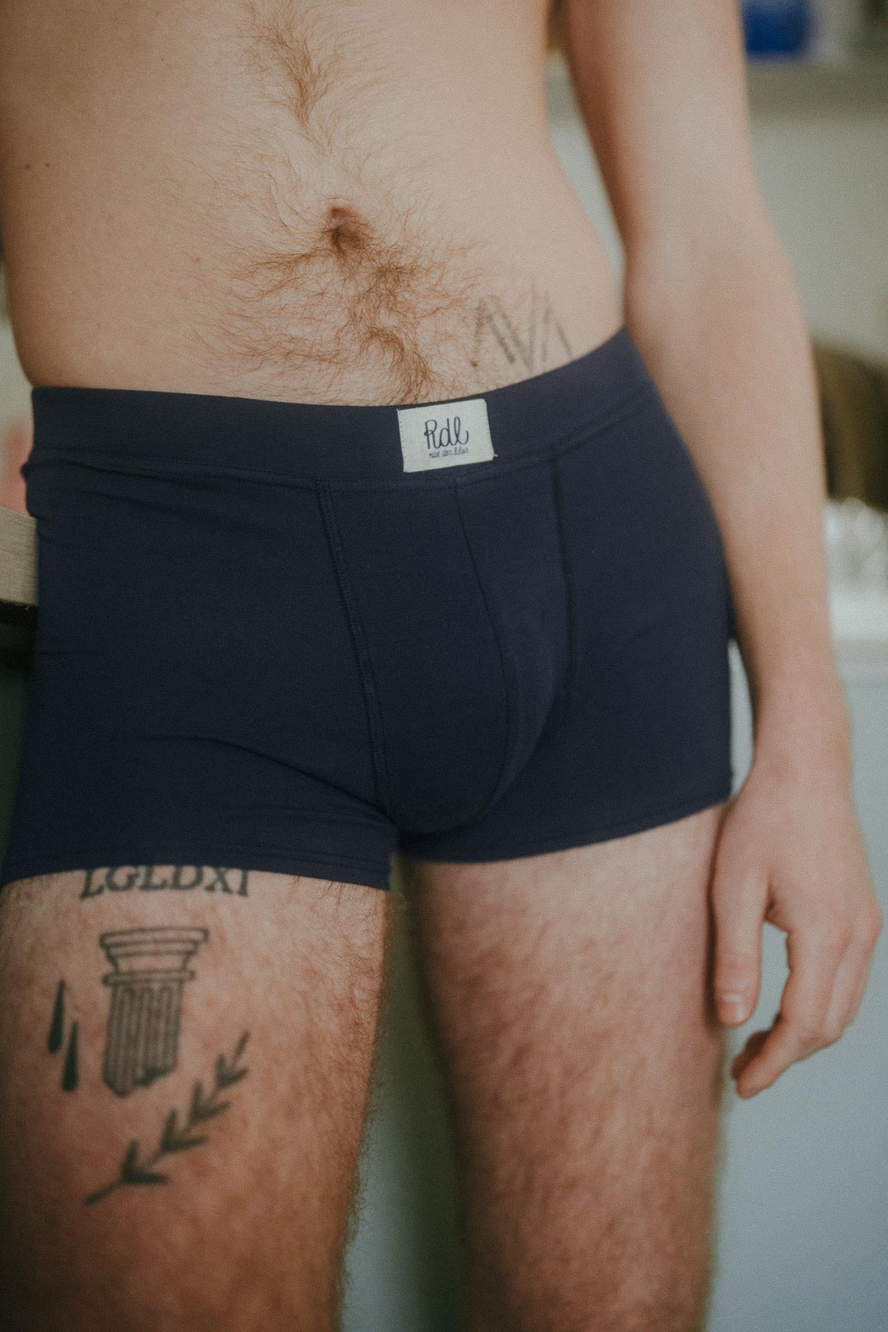 zoom boxer bleu marine rue des lilas