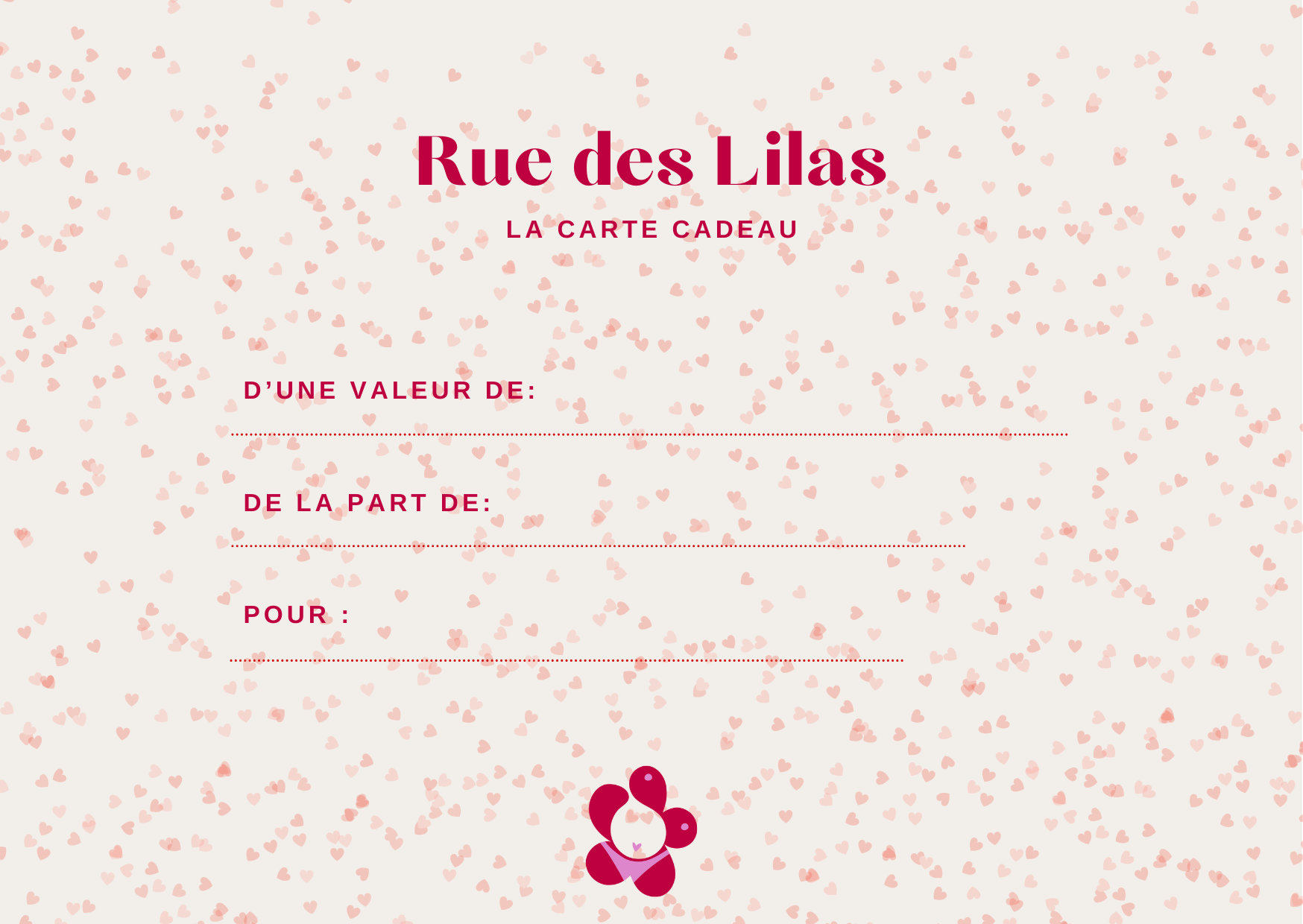 Carte cadeau Rue des Lilas